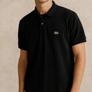 Men's Lacoste Black Polo Shirt Size Large